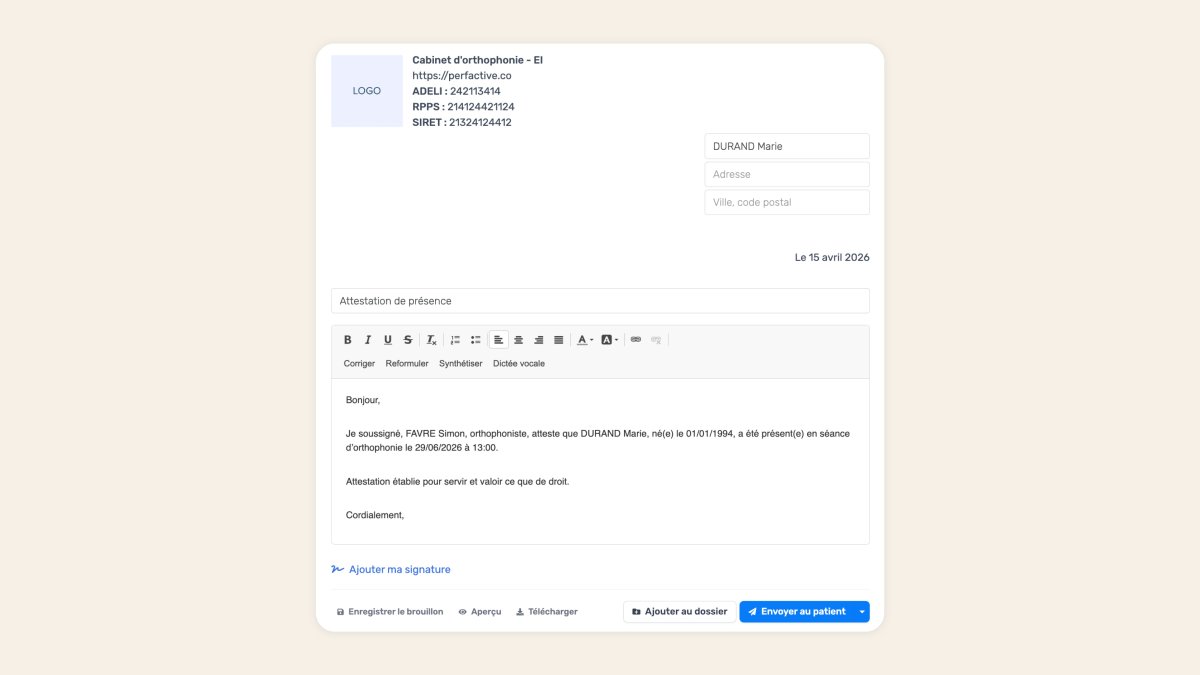 Brouillons pour vos documents et lettres