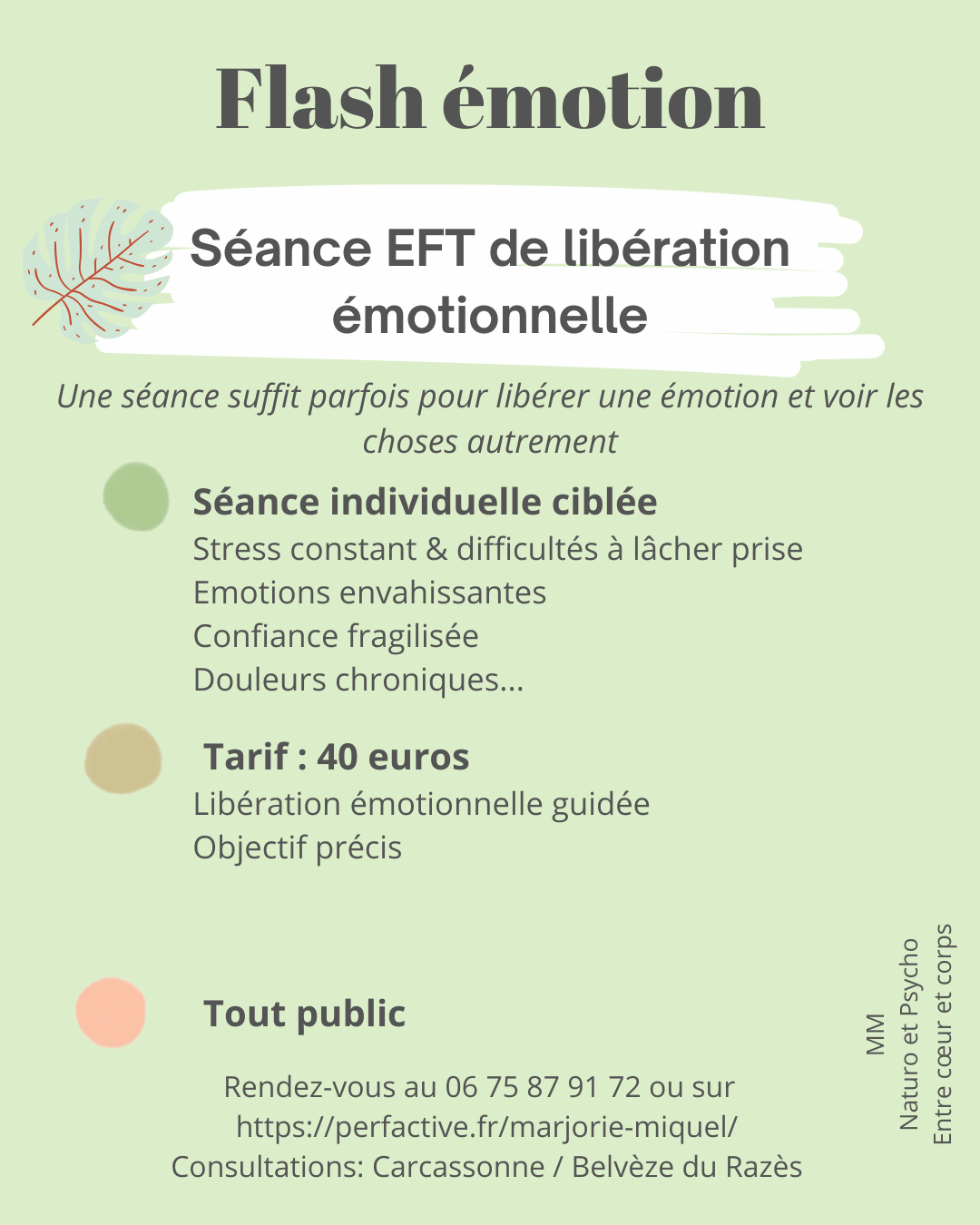“Flash émotion”: une séance EFT courte et ciblée