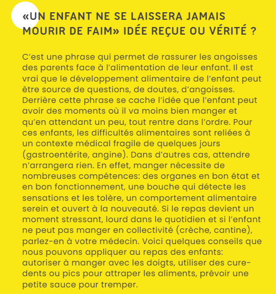 Les troubles alimentaires pédiatriques