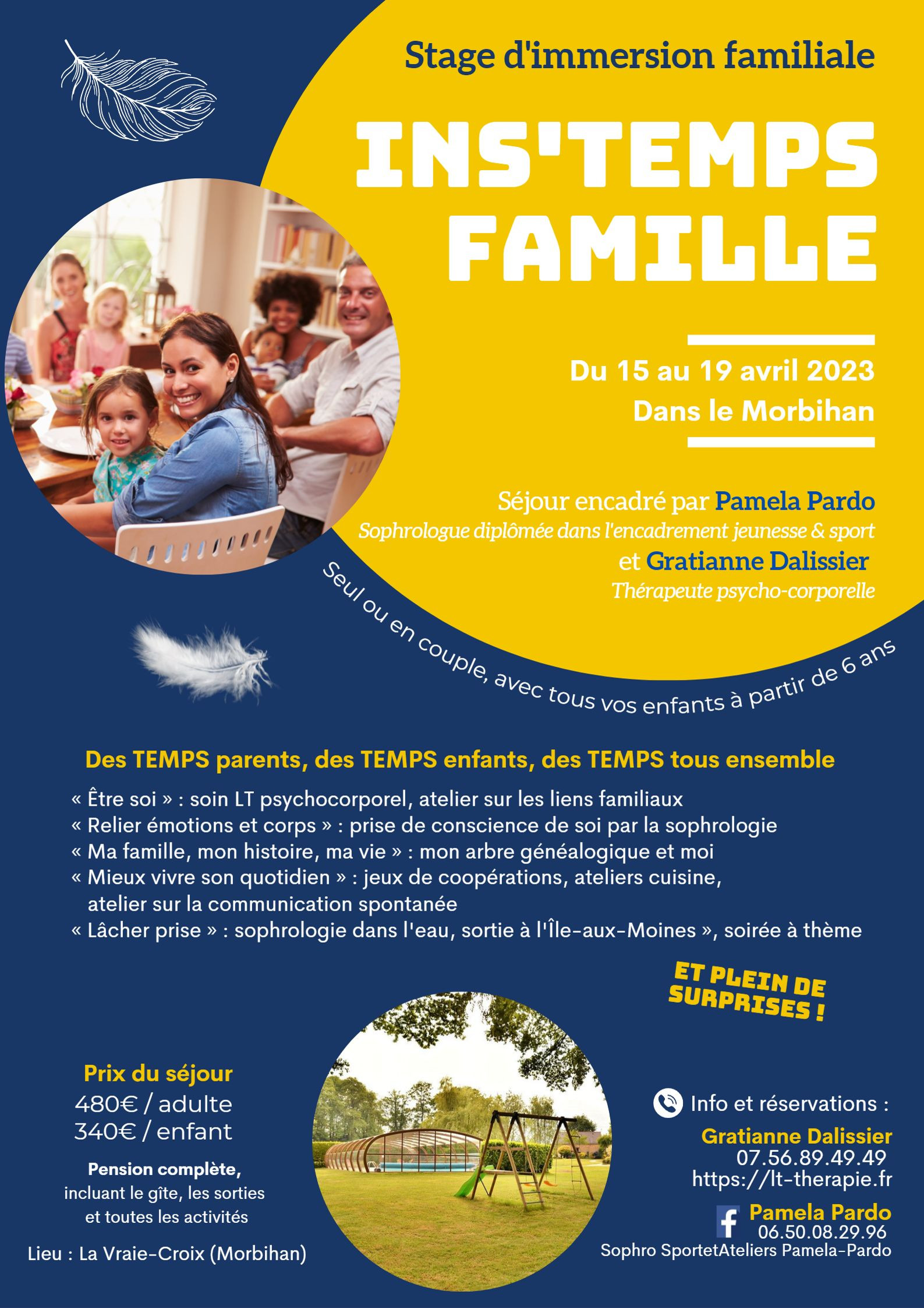 Stage d'immersion familiale 15-19 avril 2023
