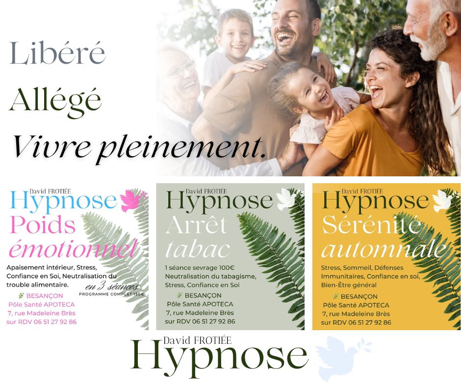 Spécialiste du sevrage tabagique et de la perte de poids en hypnose