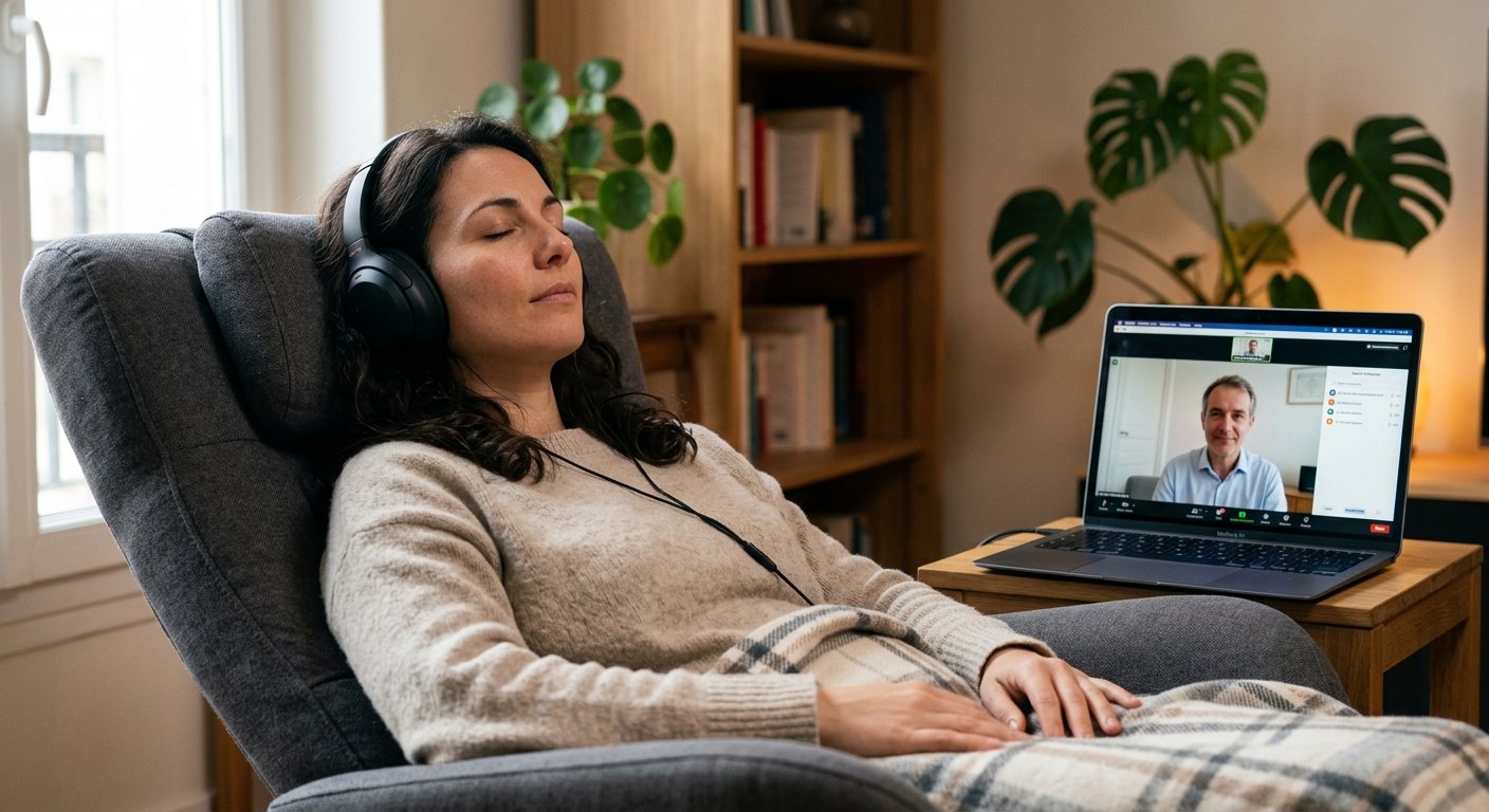 L'hypnose en téléconsultation 🎥 : la même précision, depuis chez vous