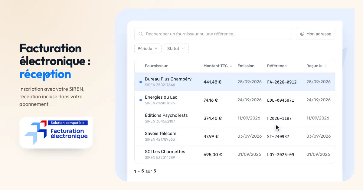 Facturation électronique : recevez vos factures fournisseurs dans Perfactive