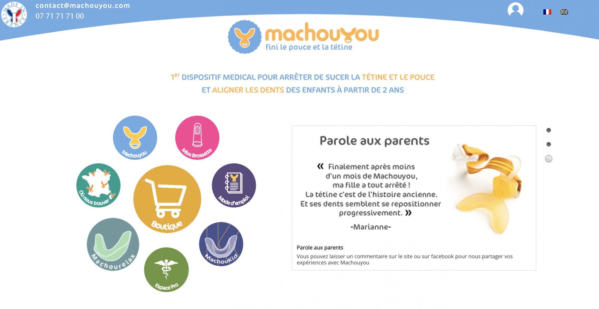 Machouyou ou comment arrêter la tétine en douceur