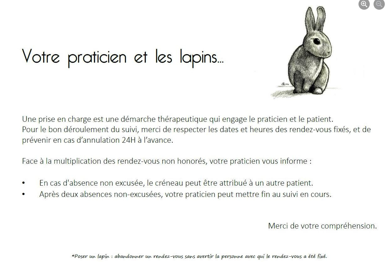 Les lapins, nouveau fléau qui touche les professionnels de santé.