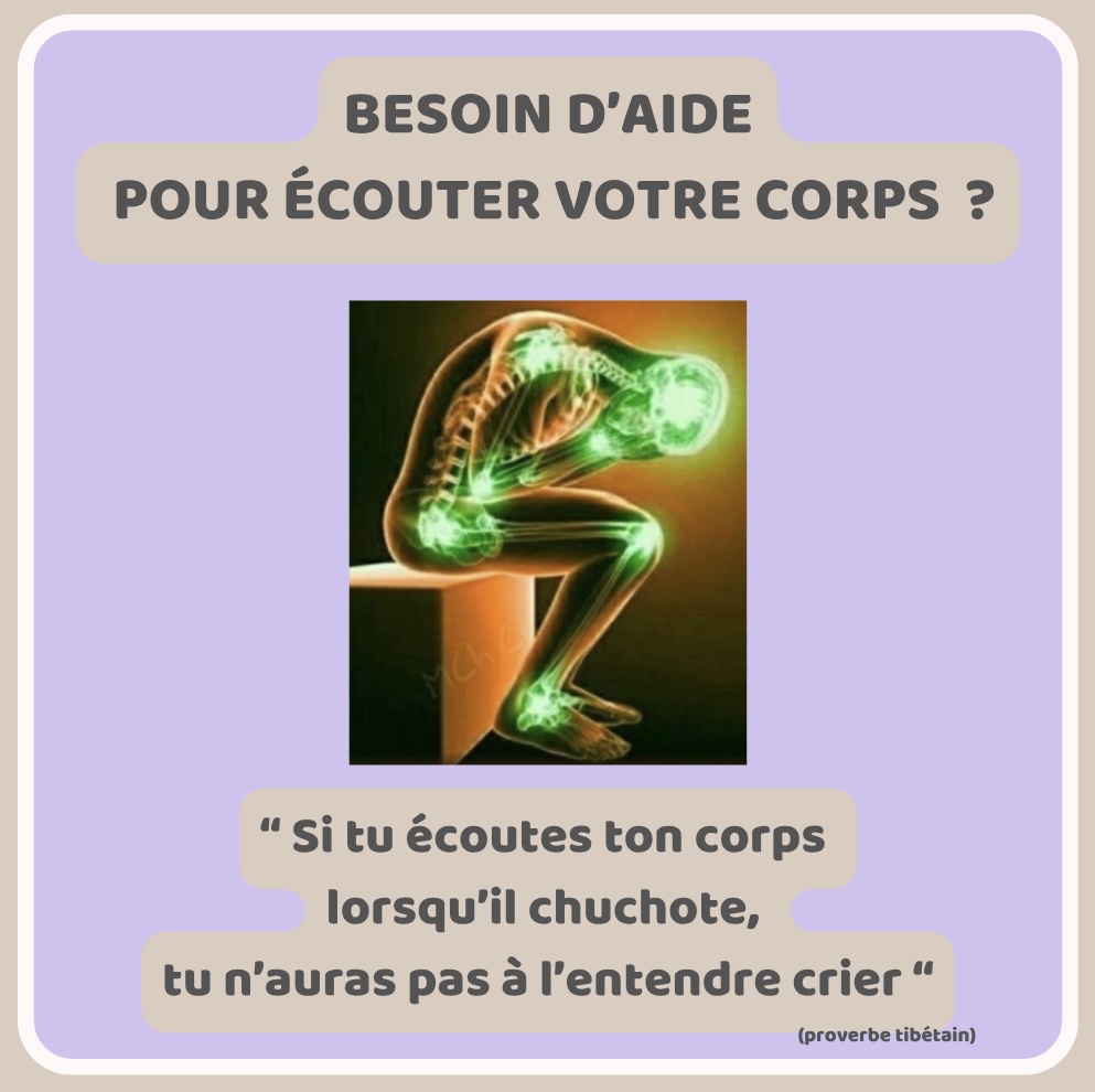 BESOIN D'AIDE POUR ÉCOUTER VOTRE CORPS...