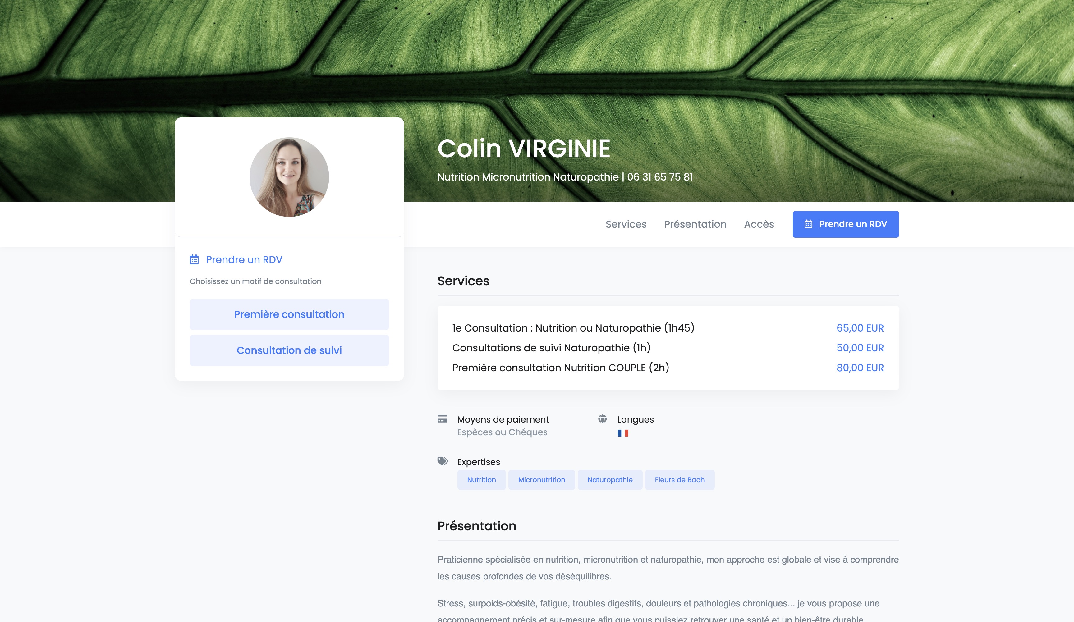Naturopath Short Bio Examples Exemples de professionnels